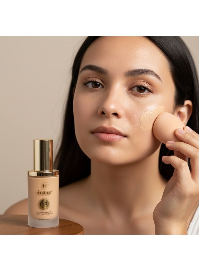 FEMMAC Ultra Wear Matte Liquid Foundation – Long Lasting Full Coverage, Oil Control, Smooth Finish, Hydrating Formula with UV Filters & Jojoba Oil - Image 3